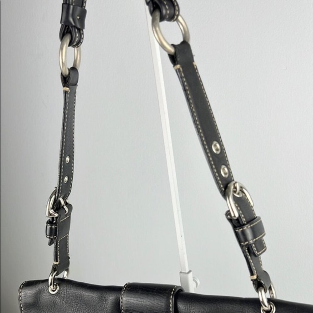 Coach Vintage Y2K Soho Flat Buckle Black Leather Shoulder Bag 9741 - Picture 4 of 16